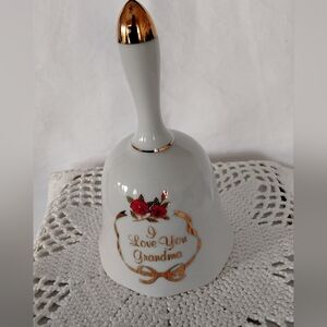 Scott White and Gold Decorative Bell